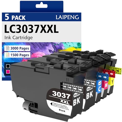 Cartouches d'encre LC3037 de rechange haute capacité pour Brother MFC-J6545DW