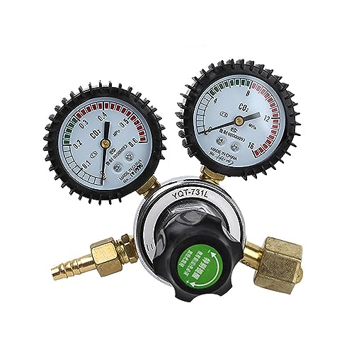 LNWZVMZFV CO2-Meter-Reduzierer aus Zinklegierung, Kohlendioxidregler, Mini-Druckminderer, MIG-Durchflussregelventil, for Schweißen oder MAG