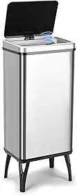 Lixeira Automática 50 Litros Inox com Sensor, Lixeira Automatica com Sensor, Lixeira 50 Litros, Lixeira Retangular com Sensor de Abertura, Lixeira Retangular, Lixeira Inox 50L, 25 x 35 x 82 CM