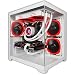 SAAV Prebuilt Gaming PC Desktop Computer Tower AMD Ryzen 7 7700X Radeon RX 9060 XT 16GB GDDR6 32GB DDR5 1TB NVMe SSD WiFi 6 Bluetooth Windows 11 White Liquid Cooler RGB PC Gaming