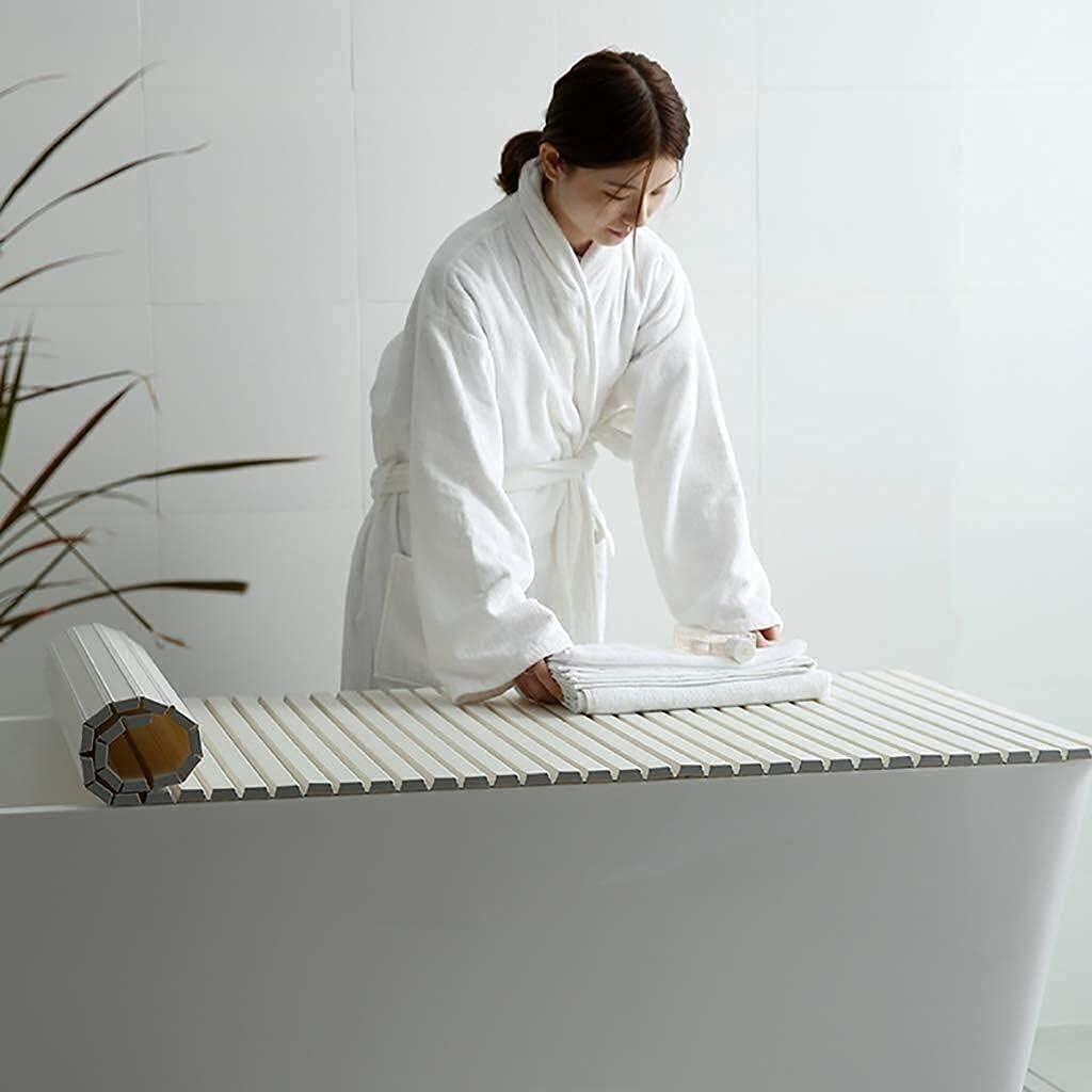 Bathtub Cover Environmentally Friendly PVC Bathtub Cover Anti-dust Dust Board Bathtub Storage Board Foldable Bathtub Cover Bath Tray (Size : 150×80×1.2cm) (160×80×1.2cm)