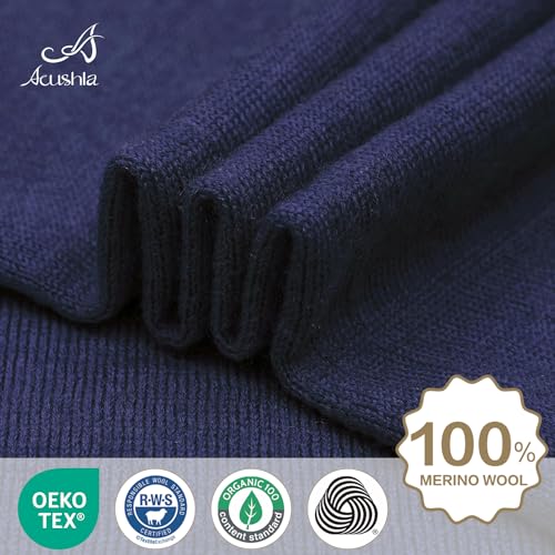 Image of ACUSHLA 100% Merino Wool Neck Gaiter Men Women Winter Ski Face Mask Scarf