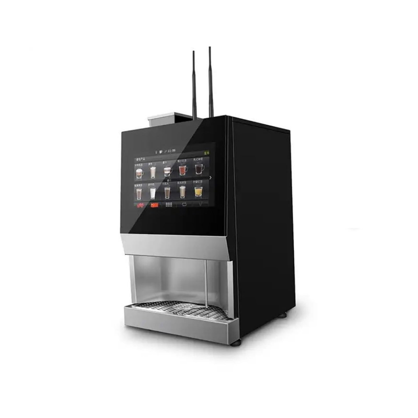 MECOLOR Fresh ground coffee machine, full bean coffee machine, touch screen automatic coffee machine office use (4C-00 with card reader)