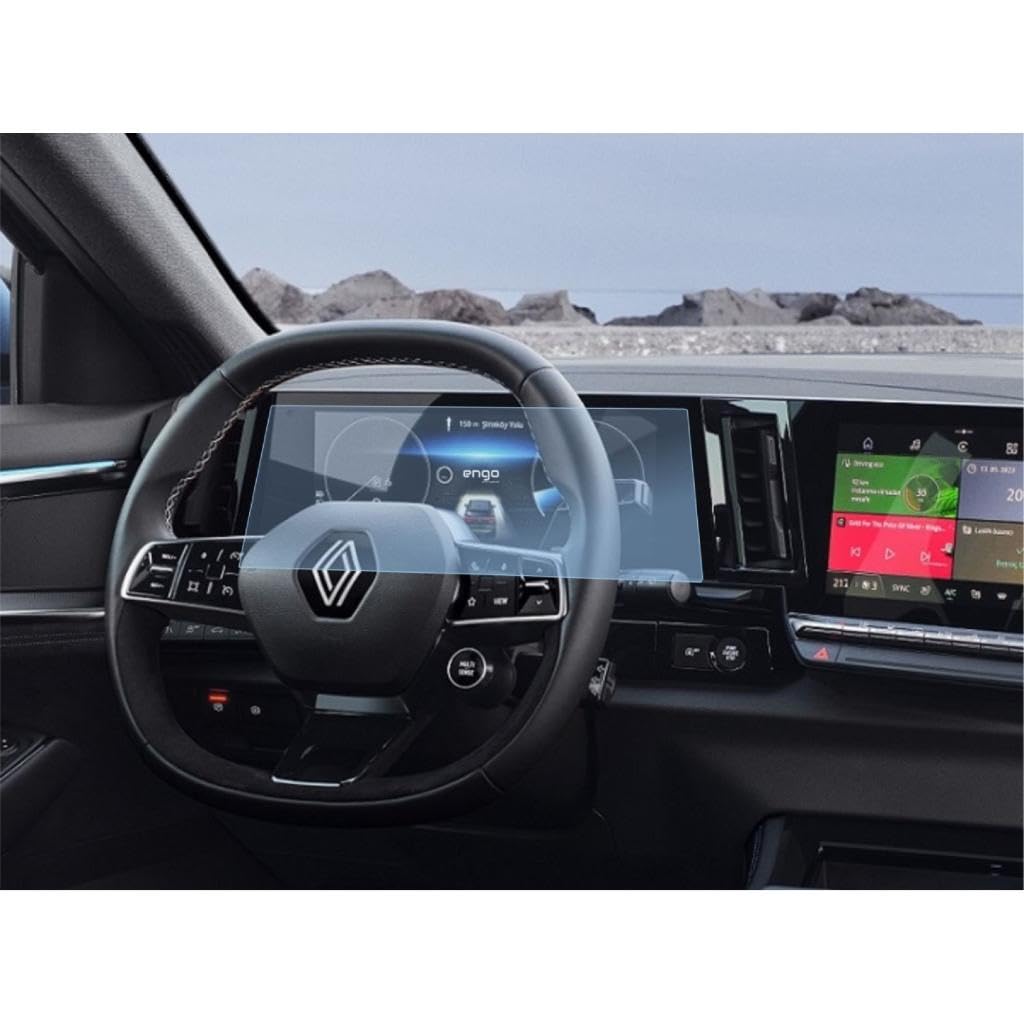Engo Renault Megane E-Tech 12.3 İnç Dijital Gösterge İle Uyumlu Ekran Koruyucu Nano