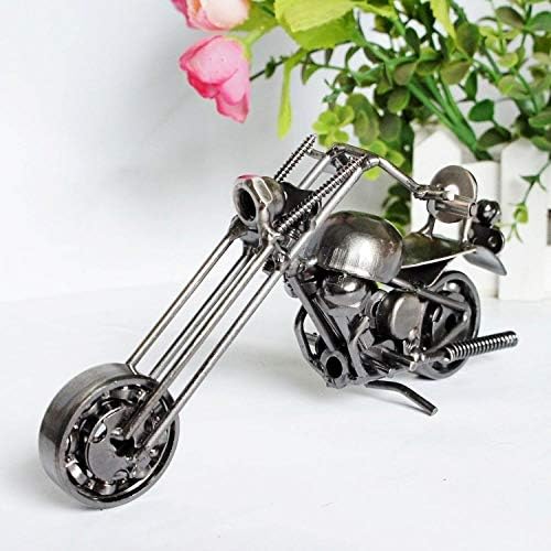 DAJIADS Statues,Table Sculpture Modern Sculpture Statue Metal Iron Gun Black Simple Motorcycle Model Sculpture Abstract Sculpture for Home Ornaments