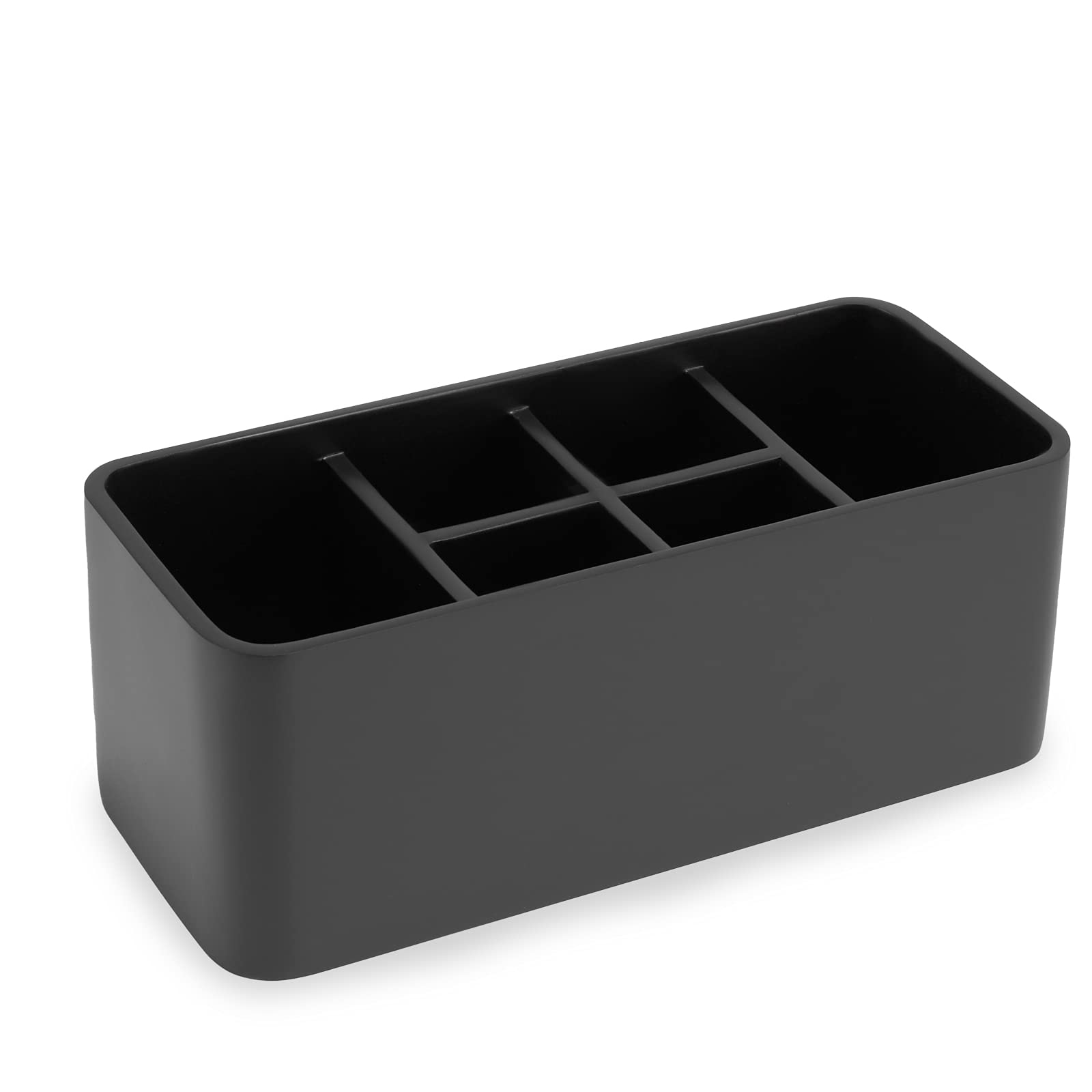 Toothbrush Holder for Bathrooms Toothpaste Holder Stand Bathroom Organizer for Toothbrush Makeup Brushes Holder (Black)