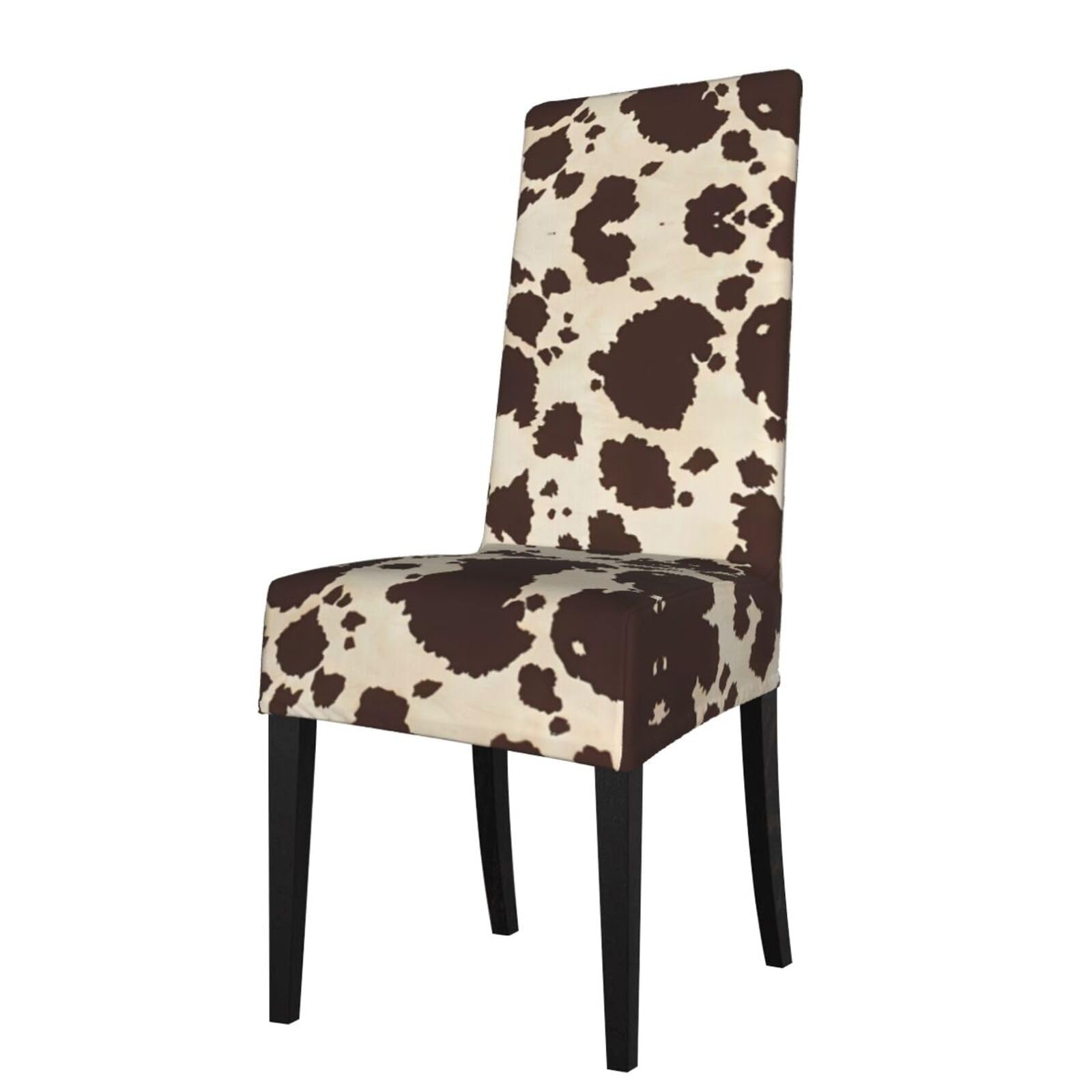 YYHHAOFA Cow Printed Prints Protection Cover for Dining Chair - Stretch Slipcovers, Easy Refresh for Your Dining Room & Event Decor