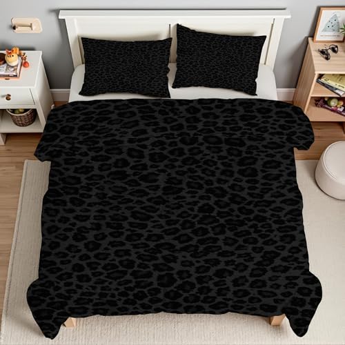 Housse de Couette 160x200 Microfibre Douce Zip Pratique Léopard - 4