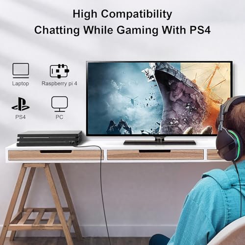 Image of USB to 3.5mm Aux Audio Adapter,3FT USB A Male to AUX Jack Male Audio Cable Aux Cord TRS Stereo Nylon Braided for Headphones Speaker PC Laptop PS5 PS4 Windows Mac OSX Computer,NOT for Charging /PS3 /Car