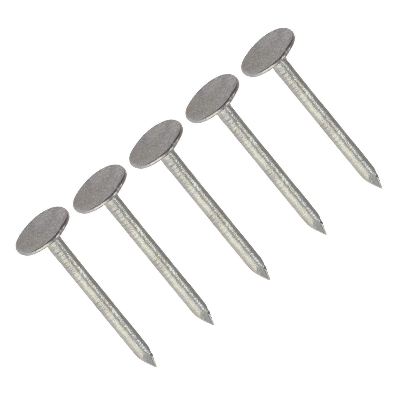 TERFยฎ 30mm X 3mm Galvanised ELH Clout Nails 30mm (1.18'') X 3mm Extra Large Head Clout Nails for Roofing DIY and Crafts Home Decor Woodwork Furniture and Construction - Pack of 100