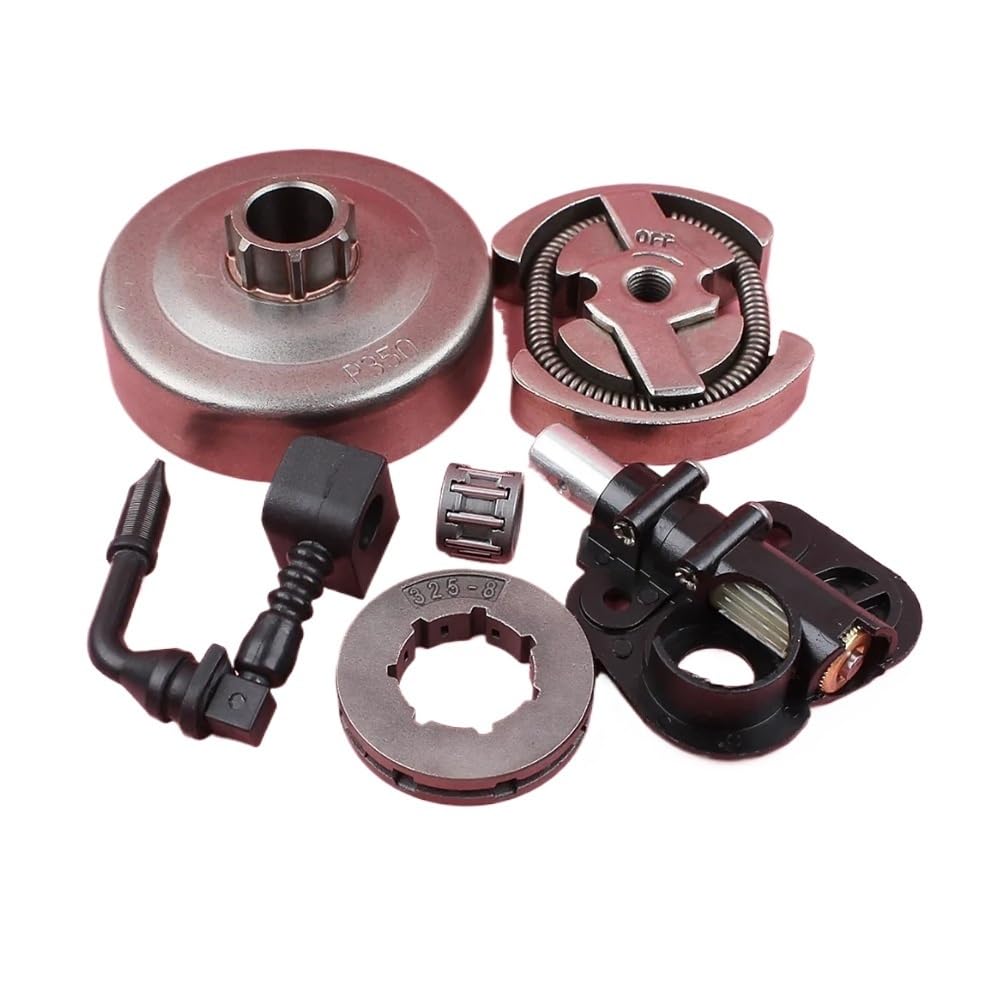 Adecuado for motosierra Partn-r 350 351, tambor de embrague, rueda dentada de llanta de 325 8T, bomba de aceite, kit de cojinete de agujas.