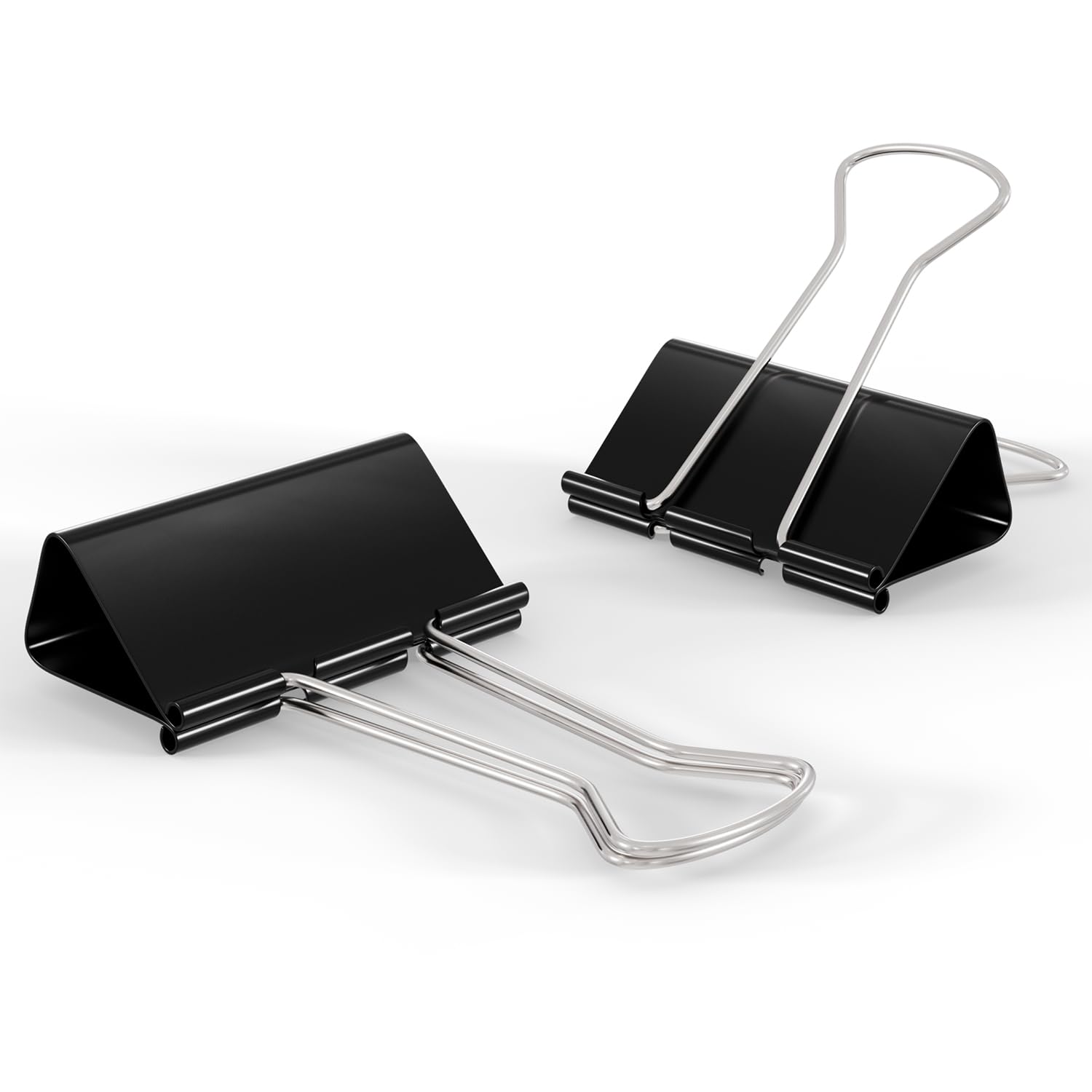 48-Pack 1.25 Inch Binder Clips, Heavy Duty Black Clips Hold 150 Sheets, Rust-Proof with Smooth Edges for Office, Cable, Kitchen Food Organization​​ image 5