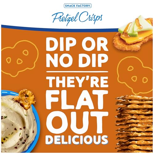 Image of Snack Factory Pretzel Crisps, Cheddar Cheese, Party Size, 14 Oz (Pack of 2)
