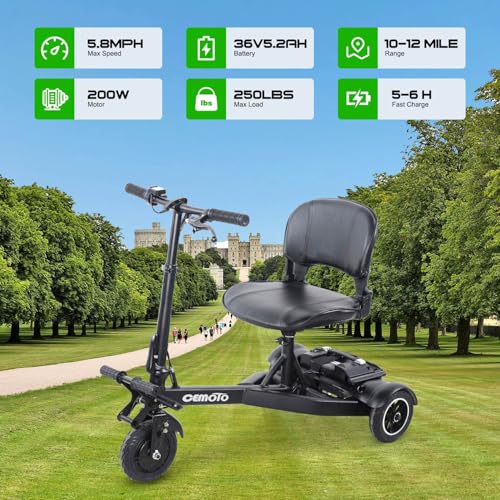 3-Wheel Foldable Electric Scooter for Adults with 36V