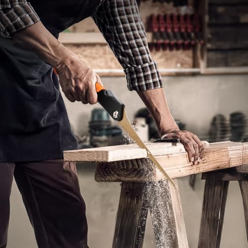 Woonyee Gipskartonsäge Klappsäge, Holzsäge, Astsäge, Säge, Handsäge, Feinsäge Holz, Schnell und Scharf, Rostfrei, Dreifach Geschliffene Zähne, Dickere Und Härtere Sk5-Sägeblätter, Abnehmbar