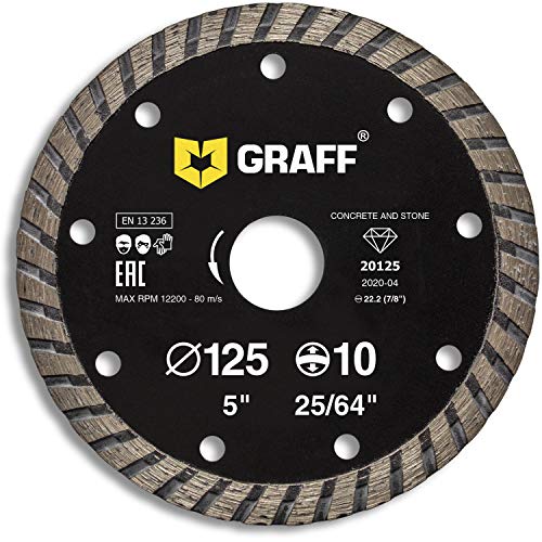 Högert Technik - De Lame Diamantée Turbo 125 Mm - La Lame Diamantée De Est Conçue Pour Couper Las Les Carreaux De Céramique Et Pour Couper Las Les Surfaces De Tous Les