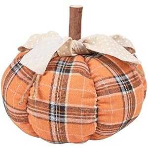 Primitivesbykathylargeorangeplaidpumpkin  Urban Country Home Decor Primitives by kathy large orange plaid pumpkin  urban country home decor