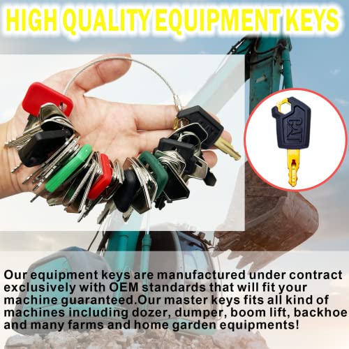 Wah Lin Parts 39 Heavy Construction Equipment Keys Fits Cat, Case, Jd, Komatsu, Kubota, Yanmar, Daewoo, Hyster, Takeuchi. Universal Equipment Keys Set For Construction Worker And Operators #TOP3