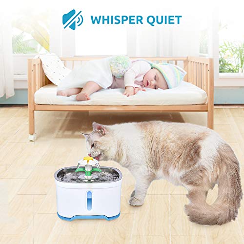 Fuente de agua automática para gato 2.5L con filtro miniatura 7