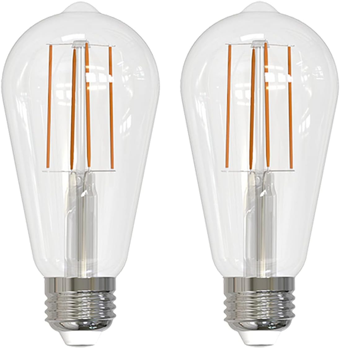 Bulbrite Dimmable LED Light Bulb, ST18 Medium Base (E26), 8.5 Watts, 850 Lumens, Soft White Vintage LED Edison Bulbs, 3000K, Pack of (2)