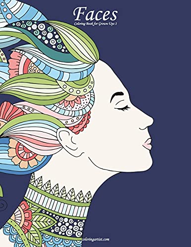 Faces Coloring Book for Grown-Ups 1