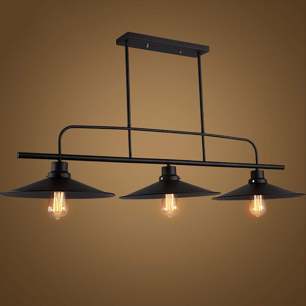 Plafonnier en fer à 3 lampes rétro au design industriel chic - 6