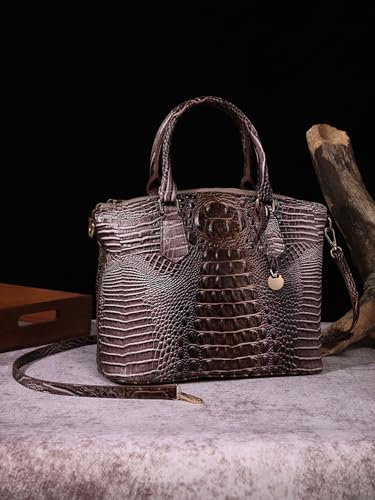 Image of Makcr Joacbv Women Purse Satchel Bag Long Crossbody Classy Tote Bag Top Handle Vegan Leather Ladies Handbags Embossed Pattern