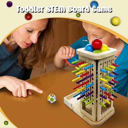 Juego Montessori 4 en 1 de madera para aprendizaje STEM miniatura 2