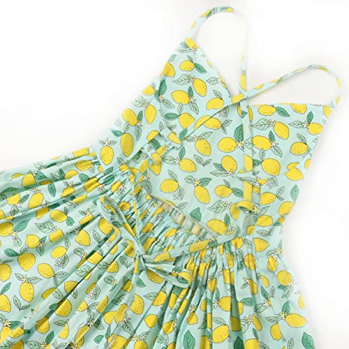 Vintage Floral Girls Dress Summer Casual Cotton Baby Dress2