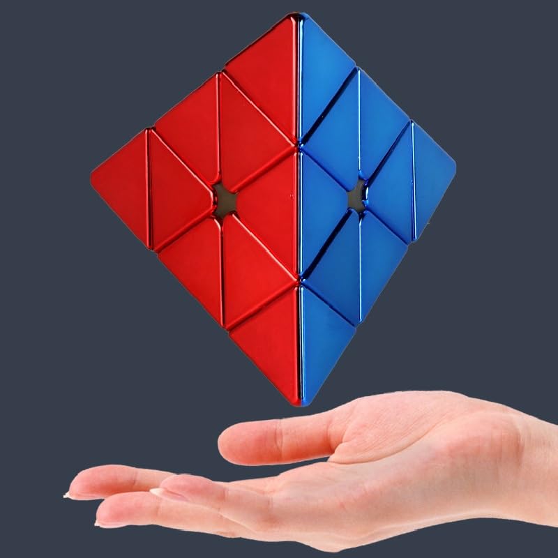 Image of HAWKISTER Adult Sheng(Shou) Legend 3X3 Pyraminx Cube Metallic Mirror Reflective Stickerless Magnetic Pyramid Speed Cube Steel Ball Version Puzzle