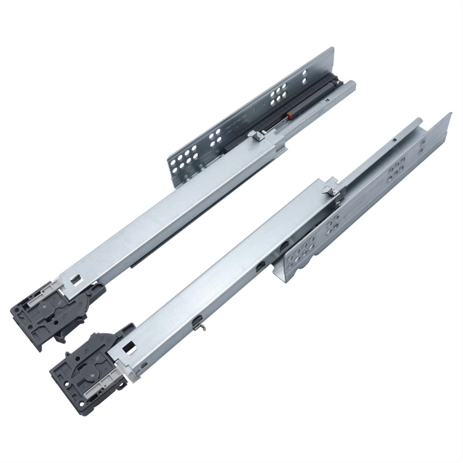 Guide scorrevoli per cassetti con chiusura ammortizzata, 350 mm, estensione completa, invisibile, ripiano nascosto, portata 40 kg