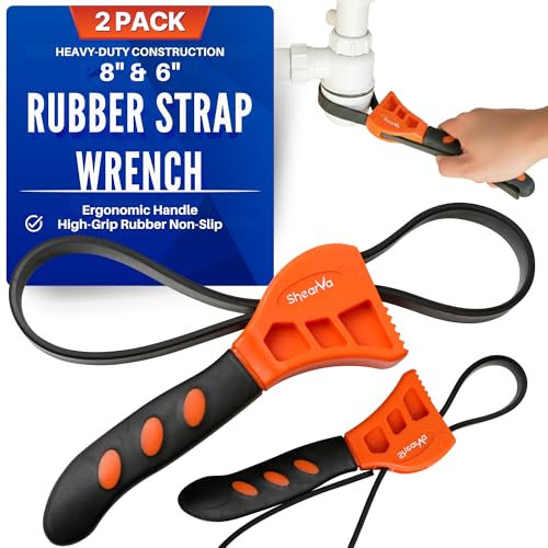 Shearva 2-Pack Steel-Core Strap Wrench