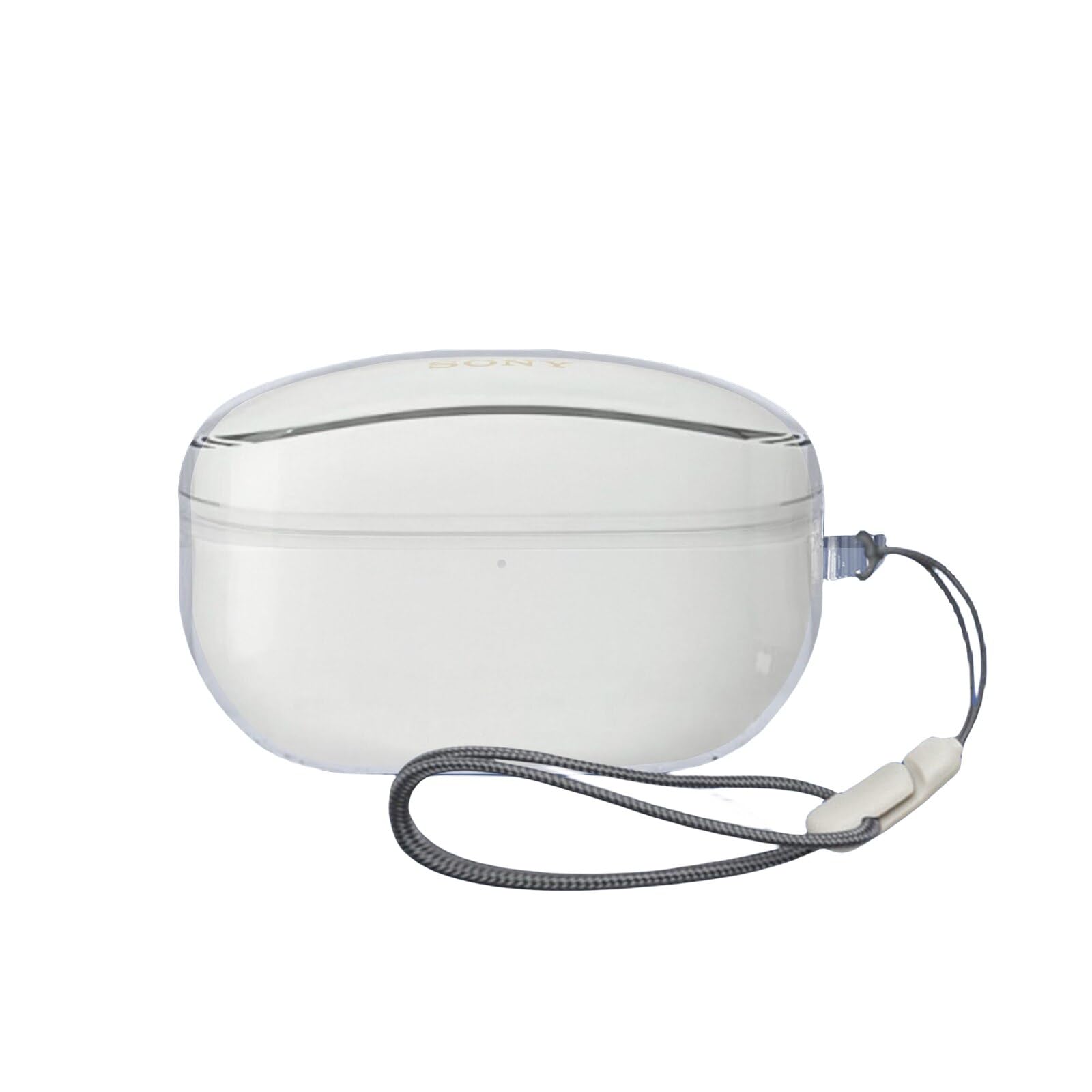 SKPY High Transparent Anti-Fall Protective Case Compatible with Sony WF-1000XM5, Soft TPU with Anti-Lost Hand Strap Cover for Boys Girls Womens Mens Teens