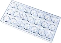 Vista 2 de Restaurantware Pastry Tek - Molde para caramelo de 10.8 x 5.3 pulgadas, 1 molde de chocolate con cúpula en remolino, 21 cavidades, apto