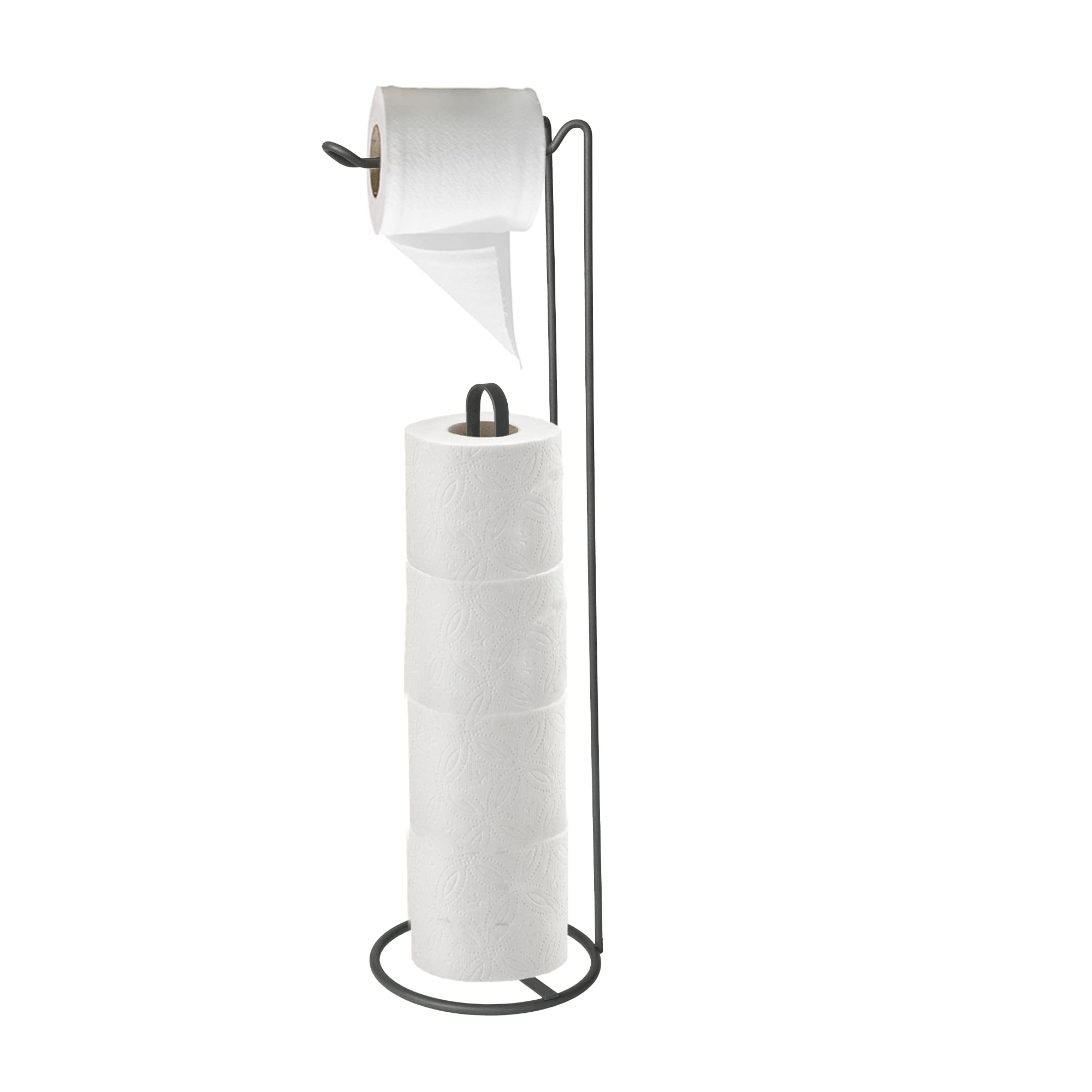 Blue Canyon Stainless Steel Toilet Roll Holder Free Standing Toilet Paper Holder With Storage, Toilet Paper Storage, Toilet Paper Roll Holder, Toilet Roll Storage, Toilet Paper Organizer, Grey