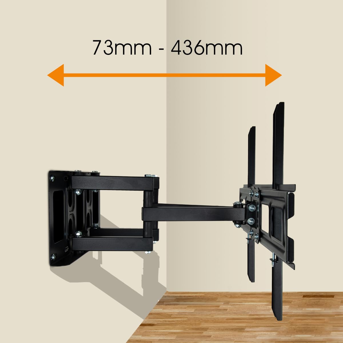 myWall hf19l supporto da parete per tv a schermo piatto, 32 – 70 pollici (81 – 178 cm), fino a 40 kg NERO