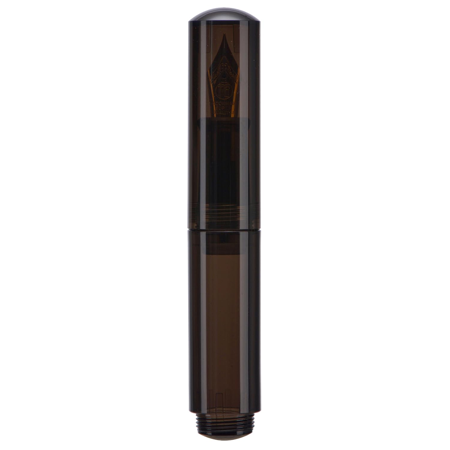 erofa Majohn Wancai Mini Eyedropper Fountain Pen Fine Nib, Transparent Black Resin Pocket Size Travel Short Pen