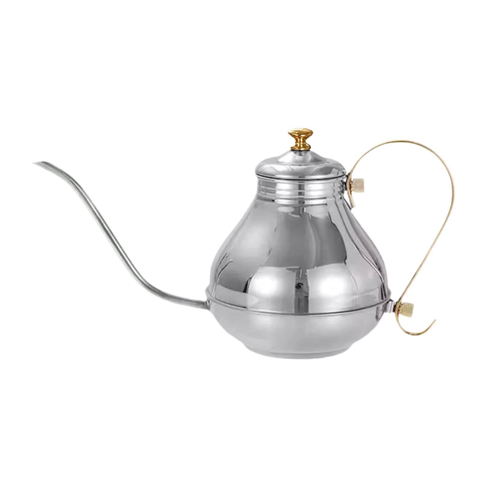 BNF Pour Over Drip Pot Stainless Steel Coffee Tea Pot for Outdoor Cafe Entertain Argent | Home & Garden | Kitchen, Dining & Bar | Small Kitchen Appliances | Coffee & Tea Makers | Tea Kettles