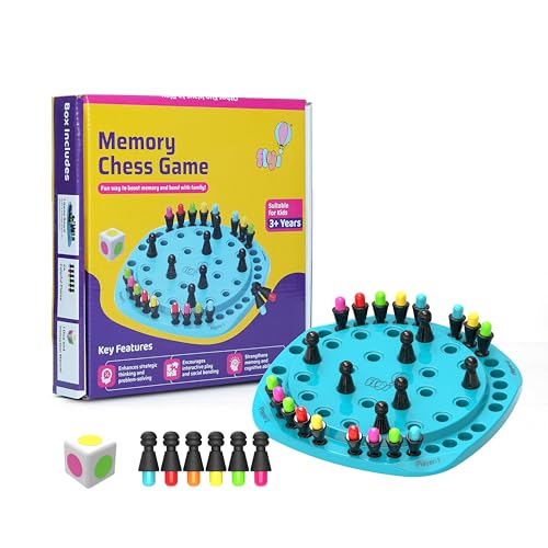 Image of FLYI Memory Chess Game for Kids & Adults, Plastic Match Stick Chess Game for 3+ Years, Montessori Toys, Brain Booster for Kids, Colorful Brain Training Family Board Games, Brain Development Toy