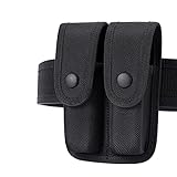 Dotacty Nylon Mag Pouch Single/Double Magazine Pouch Pistol Mag Holster Duty Belt/MOLLE Molded 9mm Mag Holder Carry Case (Nylon Double Pouch)