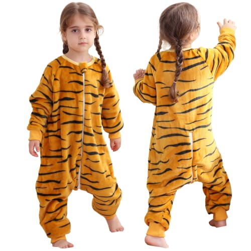 Image of MICHLEY Baby Sleeping Bag Sack Flannel Wearable Blankets Pajamas 1-6Years | Flannel,Unisex Pajamas, Long Sleeve,Zipper, For Autumn Winter,Suitable Girls And Boys,Warm & Breathable