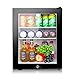 YUTGMasst Mini Frigo Muto Frigorifero,Elettrico Freezer,Piccolo Frigorifero con Anta A Vetro,Illuminazione A LED,Adatto per Hotel, Bar Case Vetrine Cosmetici Piccolo Frigorifero Estivo 30L