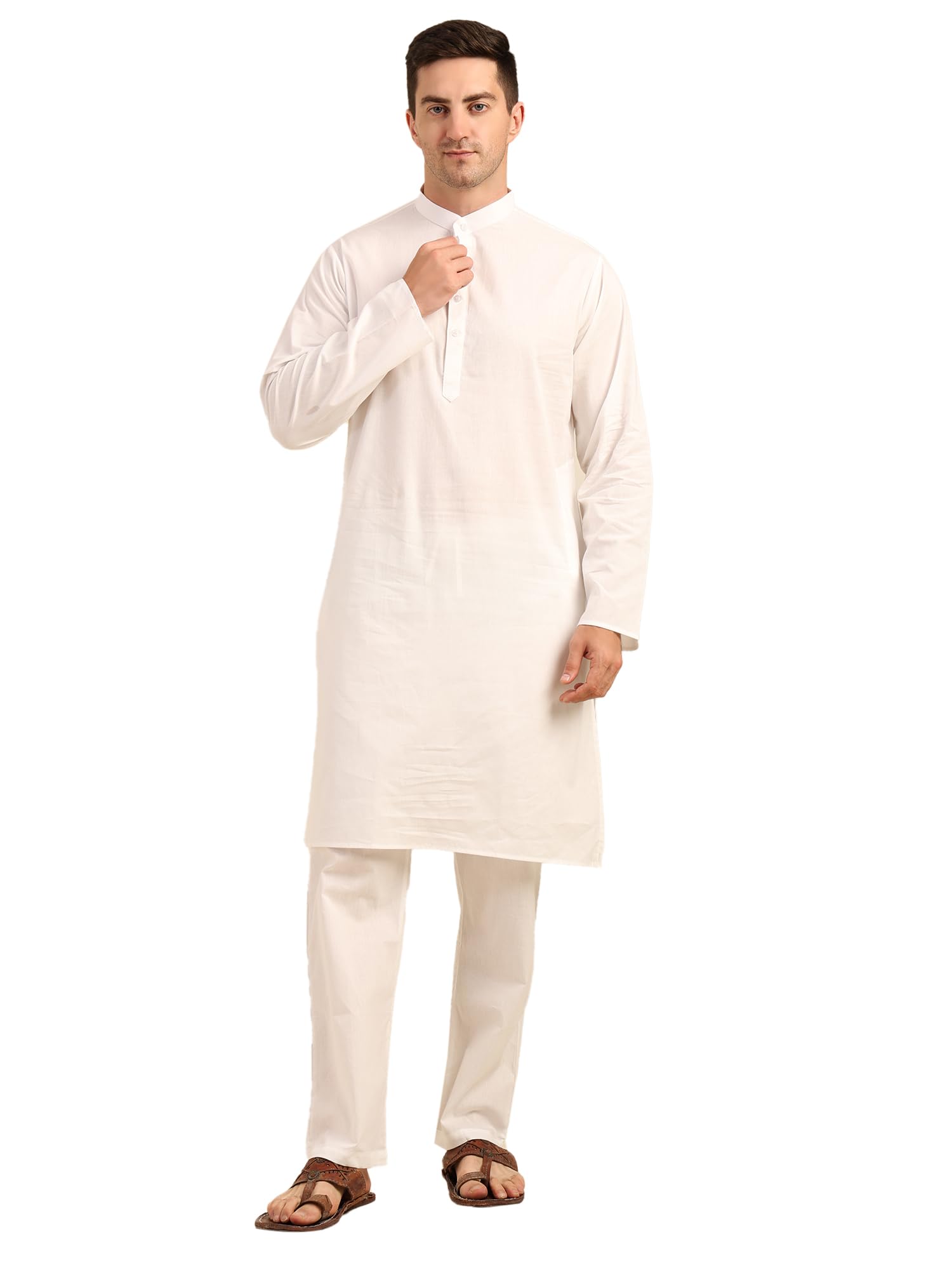 ITOS365 Men’s Cotton Kurta Pajama Set for Men | Ethnic Wear & Yoga Meditation Outfit | Festive, Casual & Daily Wear