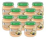 Gerber Organic for Baby 1st Foods Baby Food Jar, Banana, Made with Non-GMO & Organic Produce, USDA Organic Baby Food, 4-Ounce Glass Jar (Pack of 10 Jars)