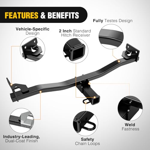 Image of Nilight Class 3 Trailer Hitch 2-Inch Heavy Duty Tow Hitch Receiver Fits 2022-2025 Hyundai Tucson 2023-2025 Kia Sportage Compatible with Ball Mount Cargo Carrier Bike Rack Tow Hook