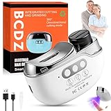 Elektrischer Nagelknipser, 4-in-1 Automatischer Nageltrimmer mit 3 Geschwindigkeiten für Senioren mit LED-Licht, Wiederaufladbarer EElektrische Nagelfeile für Baby Kinder Erwachsene (B)