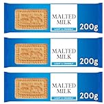 Malted Milk Biscuits 200g X 3 Pack, Milk biscuits baked with malted barley for a sweet, crumbly taste. Perfect for enjoying with a cup of tea, Suitable for vegetarian