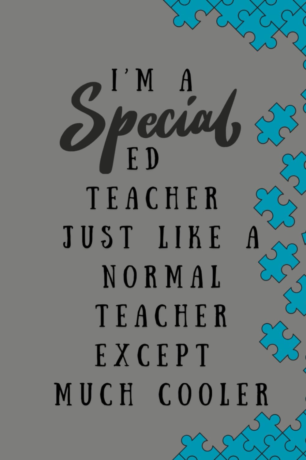 Autism Store & More, Special Needs Teacher Appreciation Notebook / Journal, Blue