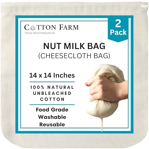 Cotton Farm – Ultra Dense Cheesecloth Bag - Nut Milk ...