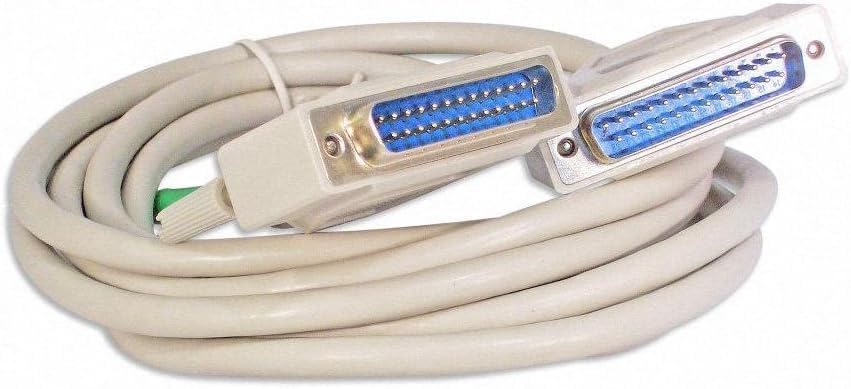 RyzCare DB25 Male to DB25 Male Serial Port Cable | RS232 | 1.5 Meter | for Printer, Modem, Switch Box, and Legacy Devices – White